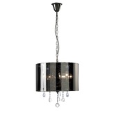 Photograph: Diyas Trace IL30464 Polished Chrome 3 Light Crystal Pendant With Smoked Shade