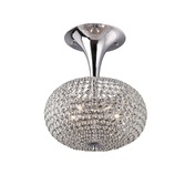 Photograph: Diyas Vado IL30416 Polished Chrome 5 Light Semi Flush Crystal Ceiling Light