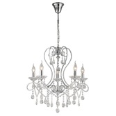 Photograph: Diyas Vela IL31365 Polished Chrome 5 Light Crystal Chandelier