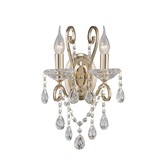 Photograph: Diyas Vela IL32062 French Gold 2 Light Crystal Wall Light