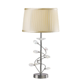 Photograph: Diyas Willow IL31210/CR Polished Chrome/Crystal Table Lamp Complete With Cream Shade