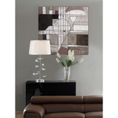 Photograph: Diyas Willow IL31210 Polished Chrome/Crystal Table Lamp Complete With White Shade