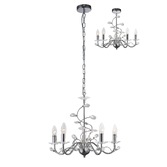 Photograph: Diyas Willow IL31215 Polished Chrome 5 Light Crystal Chandelier - Fitting Only