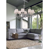 Photograph: Diyas Willow IL31218 Polished Chrome 8 Light Crystal Chandelier - Fitting Only