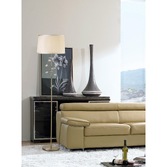 Photograph: Diyas Willow IL31224 Antique Brass Crystal Floor Lamp Complete With Cream Shade