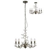 Photograph: Diyas Willow IL31225 Antique Brass 5 Light Crystal Chandelier - Fitting Only
