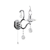 Photograph: Diyas Zinta IL30121 Polished Chrome 1 Light Crystal Wall Light