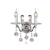 Photograph: Diyas Zinta IL30122 Polished Chrome 2 Light Crystal Wall Light