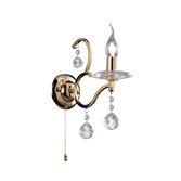 Photograph: Diyas Zinta IL30221 French Gold 1 Light Crystal Wall Light