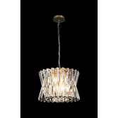Photograph: Efal 43cm Antique Brass/Clear Crystal Round 8 Light Pendant
