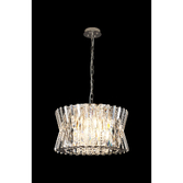 Photograph: Efal 54cm Polished Nickel/Clear Crystal Round Large 12 Light Pendant
