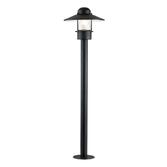 Photograph: Elstead Klampenborg Black Outdoor Bollard Light With Clear Glass - IP44 - Coastal Suitable