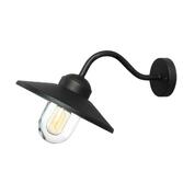 Photograph: Elstead Klampenborg Black Outdoor Wall Light With Clear Glass - IP44 - Coastal Suitable