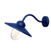 Photograph: Elstead Klampenborg Navy Blue Outdoor Wall Light With Clear Glass - IP44 - Coastal Suitable