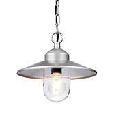 Photograph: Elstead Klampenborg Silver Outdoor Pendant Light With Clear Glass - IP44 - Coastal Suitable