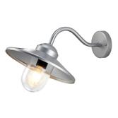 Photograph: Elstead Klampenborg Silver Outdoor Wall Light With Clear Glass - IP44 - Coastal Suitable