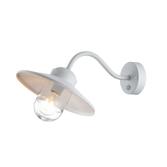 Photograph: Elstead Klampenborg White Outdoor Wall Light With Pir Sensor And Clear Glass - IP44 - Coastal Suitable