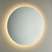 Photograph: Espello CCT Round Backlit Bathroom Mirror Light With Touch Button & Demister