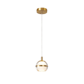 Photograph: Everly Gold Finish 1 Light Led Single Pendant Light - 3500K