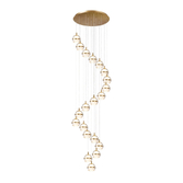 Photograph: Everly Gold Finish 20 Light Led Cluster Pendant Light - 3500K