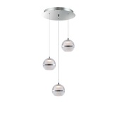 Photograph: Everly Polished Chrome 3 Light Led Cluster Pendant - 3000K