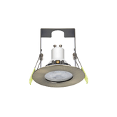 Photograph: Evofire Midi Ultra Slim 85mm Antique Brass Fixed Fire Rated Ip65 Downlight With Insulation Guard - 70mm Cut Out  - Gu10