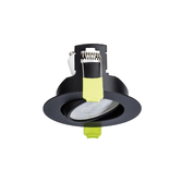 Photograph: Evofire Midi Ultra Slim 85mm Black Tiltable Fire Rated Ip20 Downlight - 85mm Cut Out  - Gu10