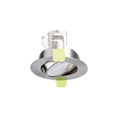 Photograph: Evofire Midi Ultra Slim 85mm Satin Nickel Tiltable Fire Rated Ip20 Downlight - 85mm Cut Out  - Gu10