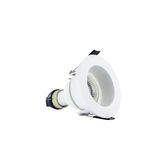 Photograph: Evofire Midi Ultra Slim 85mm White Recessed Fixed Fire Rated Ip65 Downlight - 70mm Cut Out  - Gu10