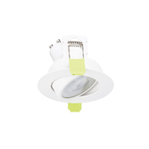 Photograph: Evofire Midi Ultra Slim 85mm White Tiltable Fire Rated Ip20 Downlight - 85mm Cut Out  - Gu10