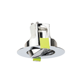 Photograph: Evofire Midi Ultra Slim 92mm Polished Chrome Tiltable Fire Rated Ip20 Downlight - 70-85mm Cut Out  - Gu10