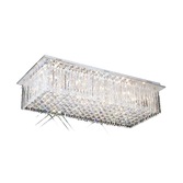 Photograph: Francesca Extra Large Polished Chrome 10 Light Rectangular Flush Crystal Ceiling Light