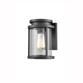 Photograph: Franklite Alfresco Charcoal Exterior Wall Light Complete With Clear Glass - IP44