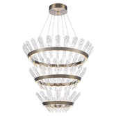Photograph: Franklite Beatrice Large Three Tier Brushed Bronze Dimmable Led Pendant Light - 3000K