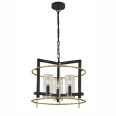 Photograph: Franklite Bistro Matt Gold/Iron Finish 3 Light Pendant