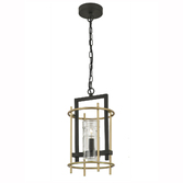 Photograph: Franklite Bistro Matt Gold/Iron Finish Single Pendant Light