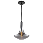 Photograph: Franklite Bordeaux Smoked Glass Finish Single Pendant Light