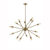 Photograph: Franklite Centrix Gold Finish 14 Light Semi-Flush Ceiling Light