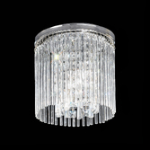 Photograph: Franklite Charisma 250mm Polished Chrome Flush 3 Light Crystal Ceiling Light