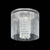 Photograph: Franklite Charisma 350mm Polished Chrome Flush 3 Light Crystal Ceiling Light