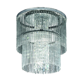 Photograph: Franklite Charisma Polished Chrome Flush 4 Light Crystal Ceiling Light