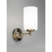 Photograph: Franklite Decima Bronze Single Wall Light Complete With Opal Glass