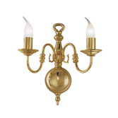 Photograph: Franklite Delft Polished Brass Large Double Wall Light