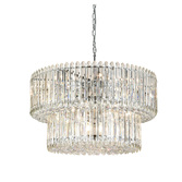 Photograph: Franklite Diva Large 20 Light Crystal Pendant Light With Chrome Metalwork - 1000mm