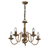 Photograph: Franklite Halle Bronzed Brass 5 Light Chandelier