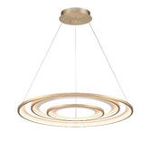 Photograph: Franklite Halo Large Led Multi-Ring Pendant In Matt Gold - 3000K