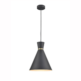 Photograph: Franklite Happy 250mm Black Single Pendant Light