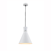 Photograph: Franklite Happy 250mm White Single Pendant Light