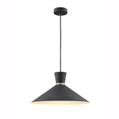 Photograph: Franklite Happy 400mm Black Single Pendant Light