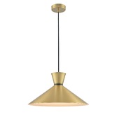 Photograph: Franklite Happy Large Satin Brass Pendant